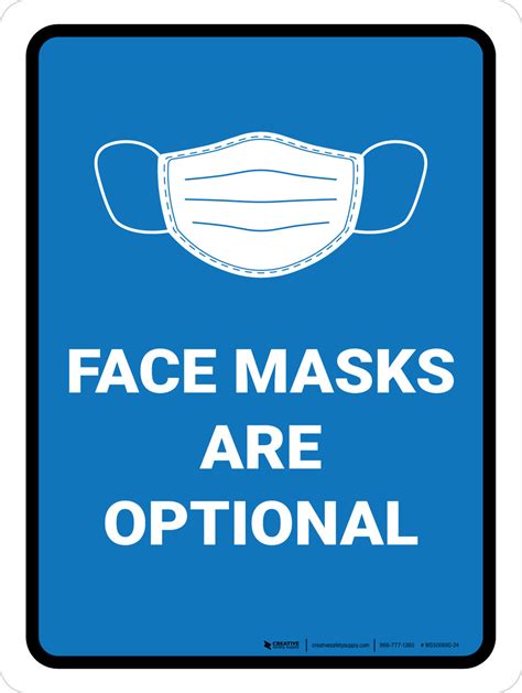 Face Mask Optional Sign Printable